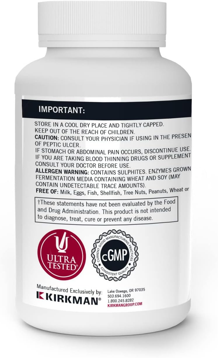 Kirkman - Biofilm Defense Disruptor and Buster - W/Lipase and Glucoamylase - Enzymes for Digestion for Men and Women - Protects Immune System - 60 Supplement Capsules - Nirvana Guru