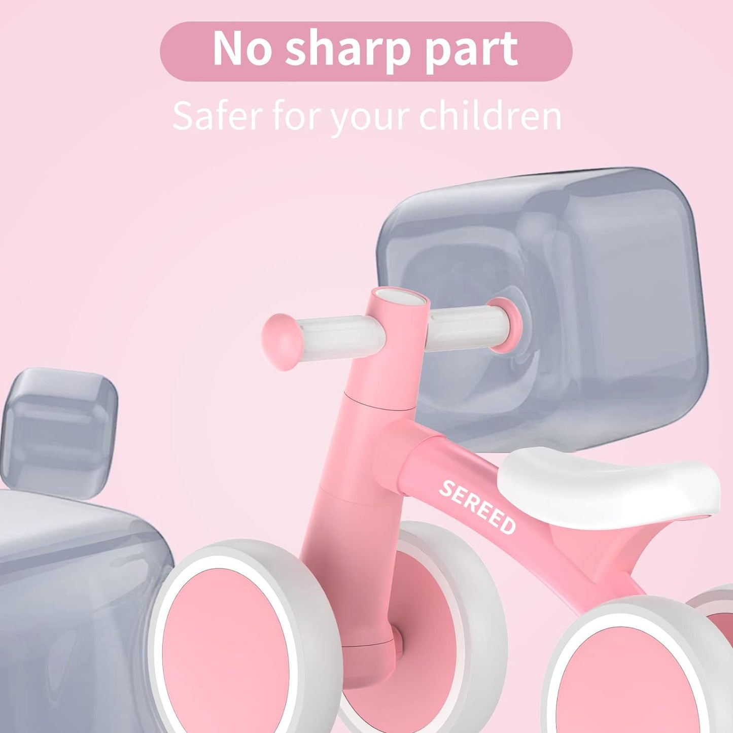 SEREED Baby Balance Bike for 1 Year Old Boys Girls 12-24 Month Toddler Balance Bike, 4 Wheels Toddler First Bike, First Birthday Gifts Nirvana Guru