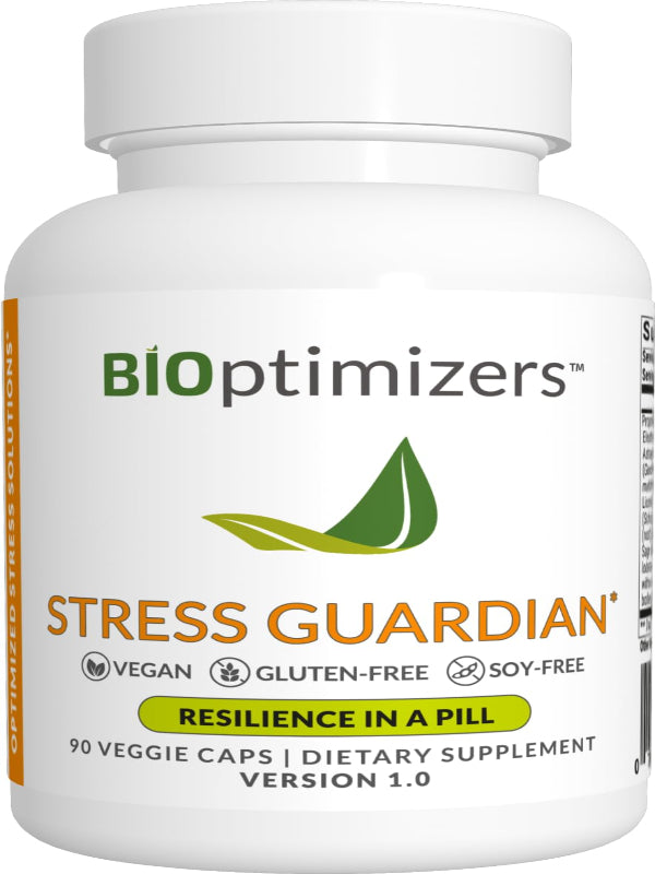 BIOptimizers Stress Guardian – Stress Relief Capsule – Rest Support Management - 90 Capsules Nirvana Guru