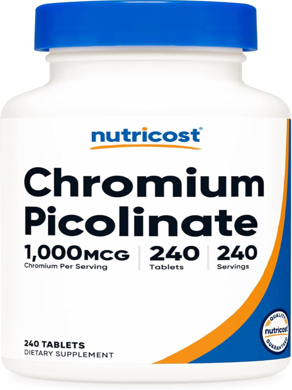 Nutricost Chromium 1000mcg, 240 Tablets - Gluten Free, Non-GMO Nirvana Guru