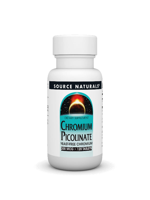 Source Naturals Chromium Picolinate 200 Mcg Tablet, 120 Count - Nirvana Guru