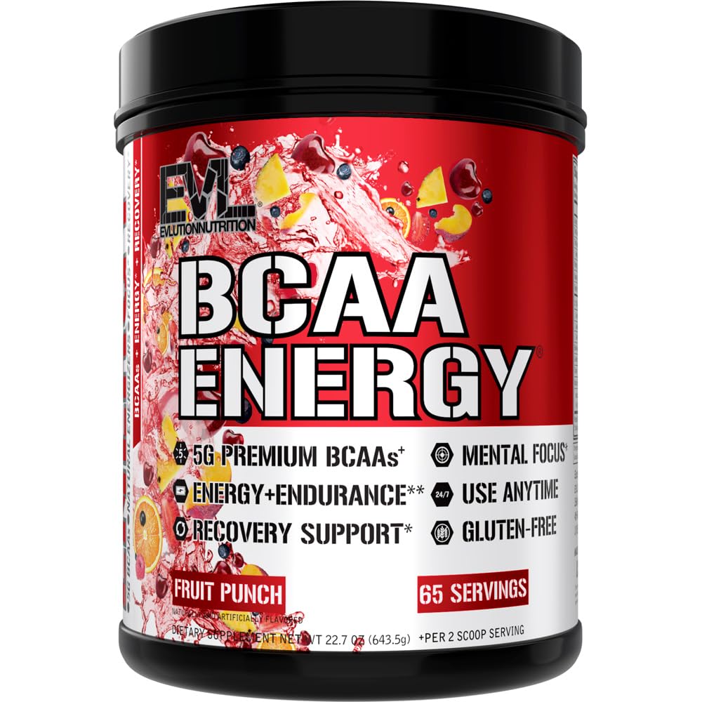 EVL BCAAs Amino Acids Powder - BCAA Energy Pre Workout Powder for Muscle Recovery Lean Growth and Endurance - Rehydrating Post Workout Recovery Drink with Natural Caffeine - Pink Lemonade Nirvana Guru