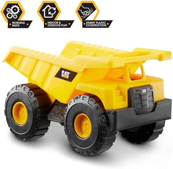 CAT Construction Toys, CAT Dump Truck Toy Construction Vehicle – 10" Plastic Action Vehicle with Articulated Buckets for Indoor & Outdoor Play. Ages 3+ nirvanaguru