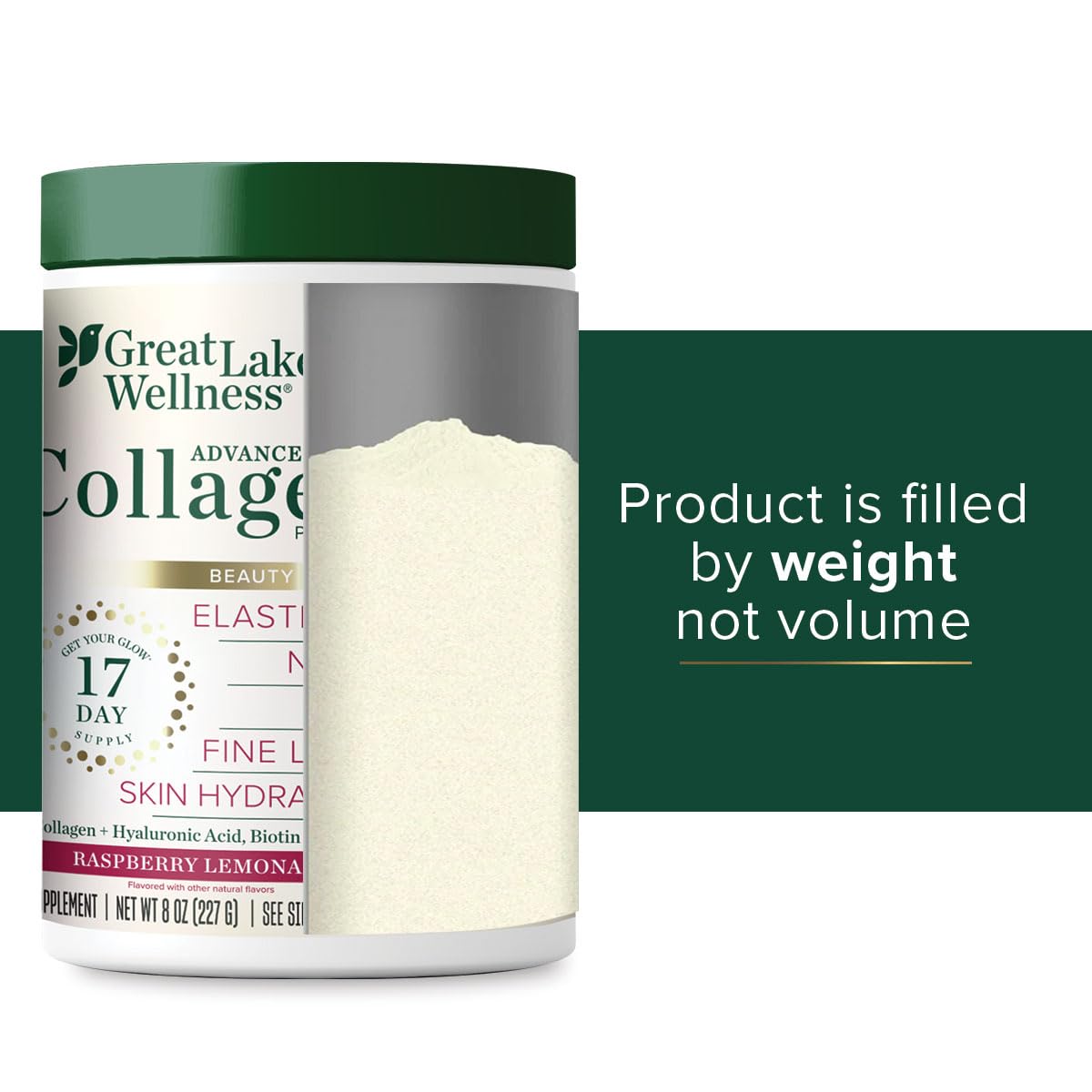 Great Lakes Wellness Collagen Peptides Powder for Skin, Hair, Nails, Joints & Digestion - Unflavored - Quick Dissolve Hydrolyzed, Non-GMO, Keto, Kosher - 16oz