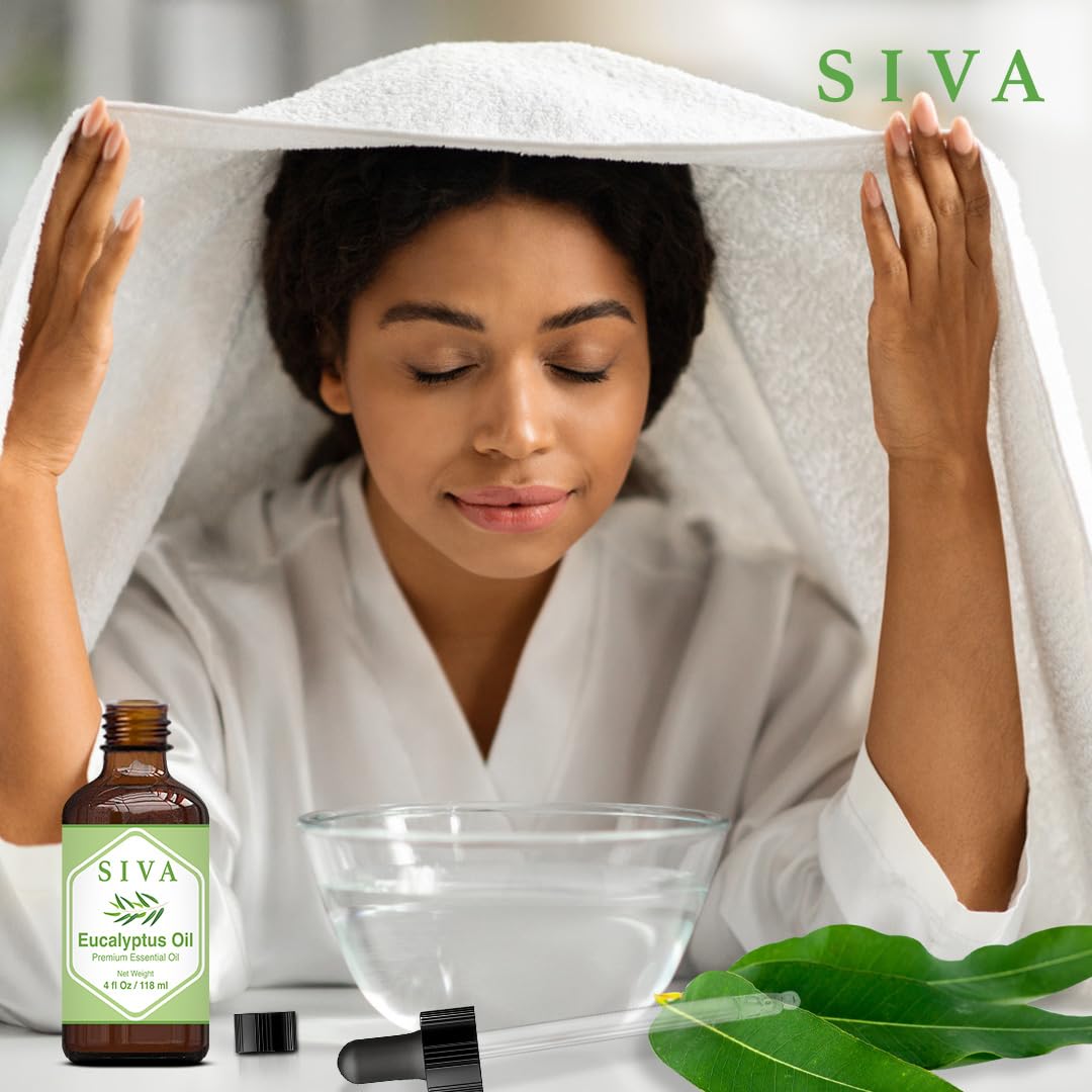 SIVA Lavender Essential Oil - 4 Fl Oz – Natural Lavender Oil - for Diffuser, Face, Skin Care, Aromatherapy, Hair Care, Scalp and Body Massage - with Dropper - Nirvana Guru