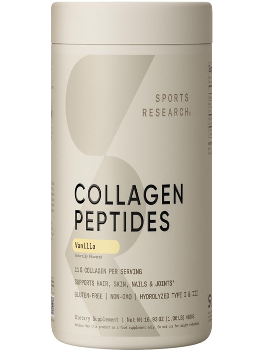 Sports Research Collagen Peptides for Women & Men, Unflavored, 16 oz., Hydrolyzed Type 1 & 3 Collagen Powder Protein Supplement for Healthy Skin, Nails, Bones & Joints - Nirvana Guru