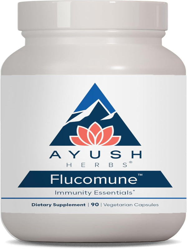 Ayush Herbs Flucomune - Immune Support Supplement, Sinus Support for Women & Men, Herbal Lung & Respiratory Balance for Adults - 90 Vegetarian Capsules (1 Count) Nirvana Guru