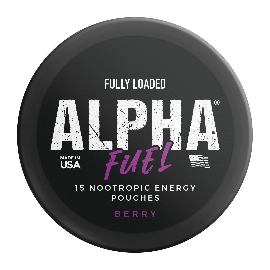 Fully Loaded Alpha Fuel Nootropic Pouches (Wintergreen Fuel) - Nootropic Energy Pouches with Caffeine, Alpha GPC, Tyrosine, Taurine, Guarana and More