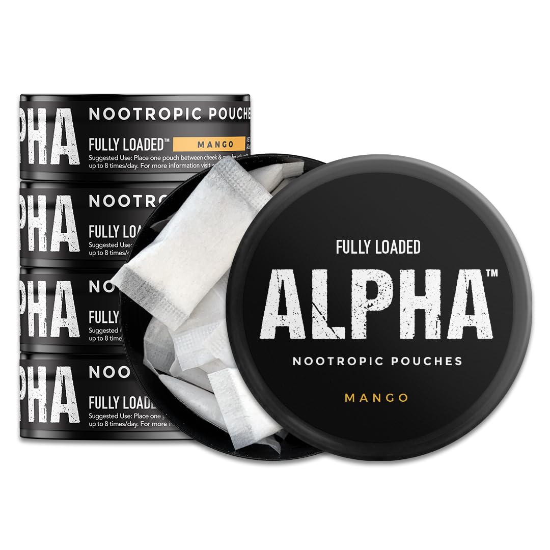 Fully Loaded Alpha Fuel Nootropic Pouches (Wintergreen Fuel) - Nootropic Energy Pouches with Caffeine, Alpha GPC, Tyrosine, Taurine, Guarana and More