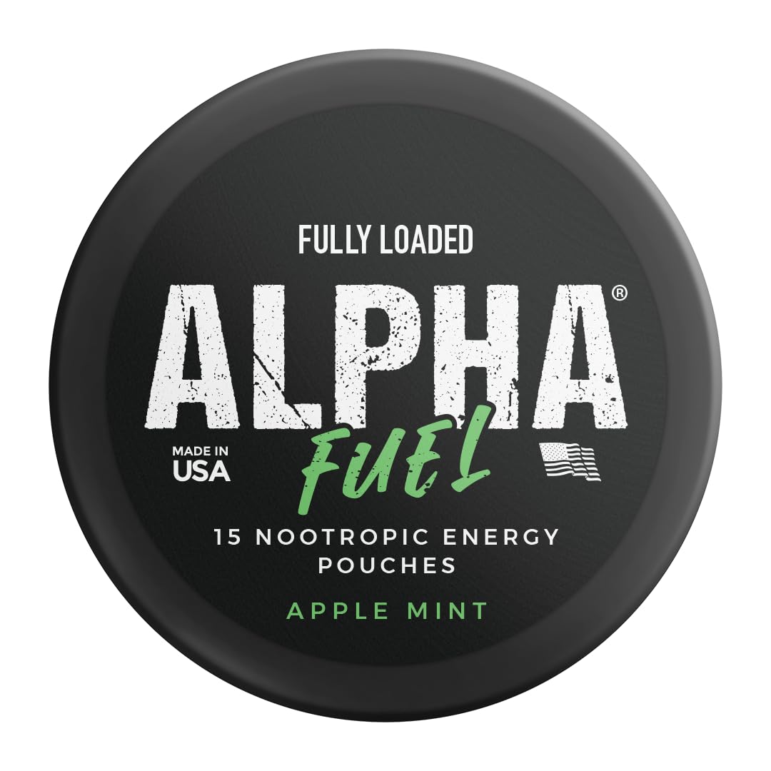 Fully Loaded Alpha Fuel Nootropic Pouches (Wintergreen Fuel) - Nootropic Energy Pouches with Caffeine, Alpha GPC, Tyrosine, Taurine, Guarana and More