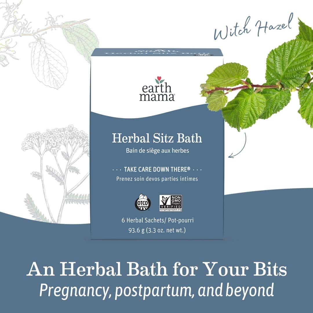 Earth Mama Postpartum Recovery Kit, Take Care Down There® Trifecta with Organic Perineal Balm, Sitz Bath & Herbal Peri Spray, 3-Piece Set Nirvana Guru