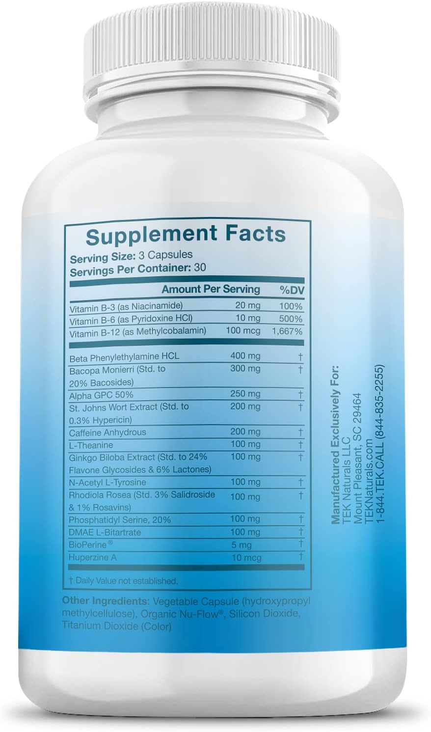 Mind Ignite™ Mental Performance 16 Ingredients - Extra Strength Nootropic Brain Supplement for Focus, Energy, Memory, Clarity, Concentration & More Nirvana Guru