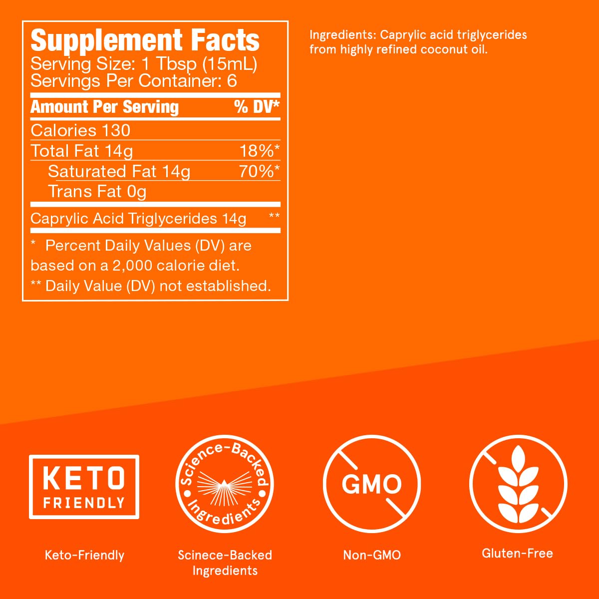 Bulletproof Coconut Brain Octane C8 MCT Oil, 16 Ounces, Premium Keto Supplement for Sustained Energy and Fewer Cravings, Brain and Body Fuel, Unflavored, Add to Coffee and Smoothies