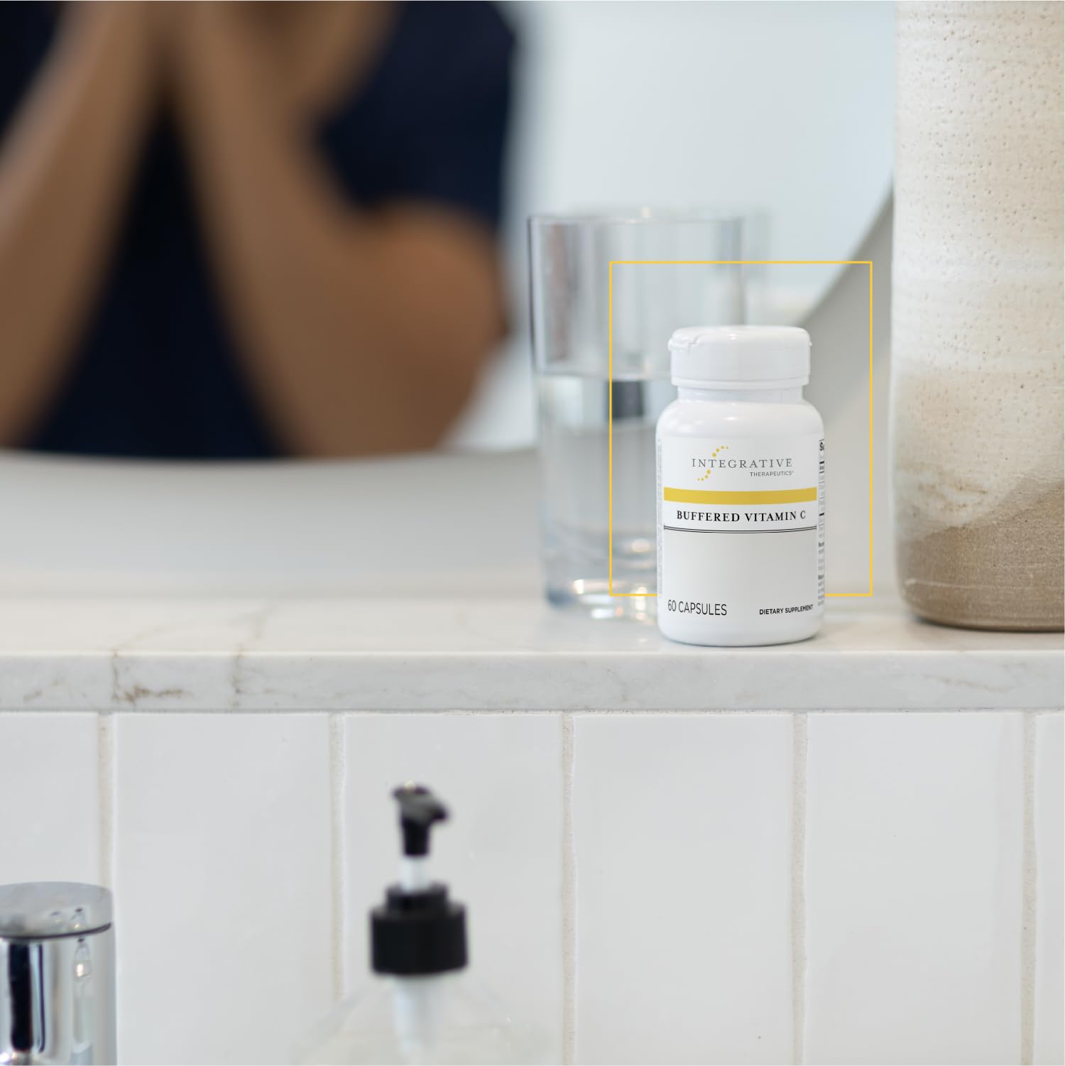 Integrative Therapeutics Buffered Vitamin C Capsules 1,000 mg - Immune Support Supplement* - Antioxidant Support* - Gentle Formula - Gluten Free - 60 Vegan Capsules - Nirvana Guru