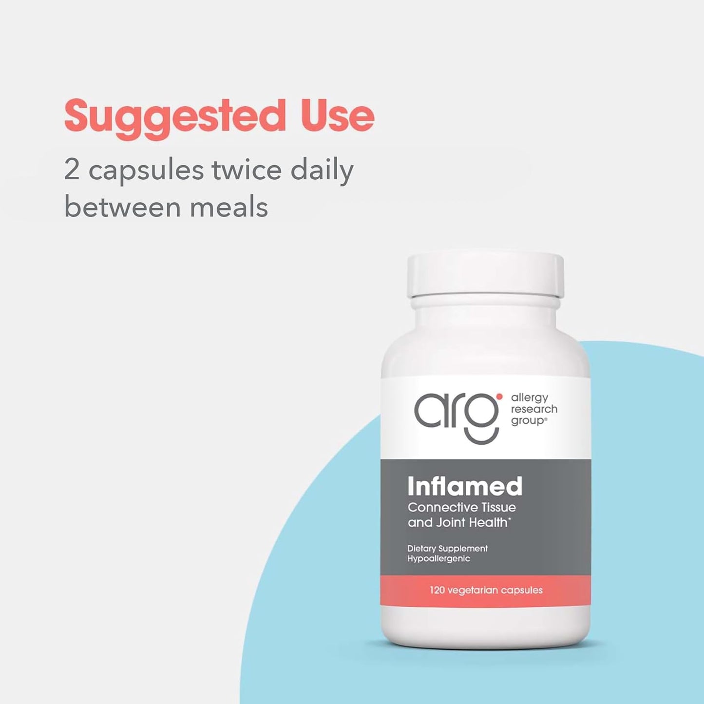 Allergy Research Group InflaMed Joint Health Supplement - Joint Support Supplement for Men & Women, Molybdenum, Turmeric, MSM, Boswellia,Connective Tissue Health - 120 Count Nirvana Guru