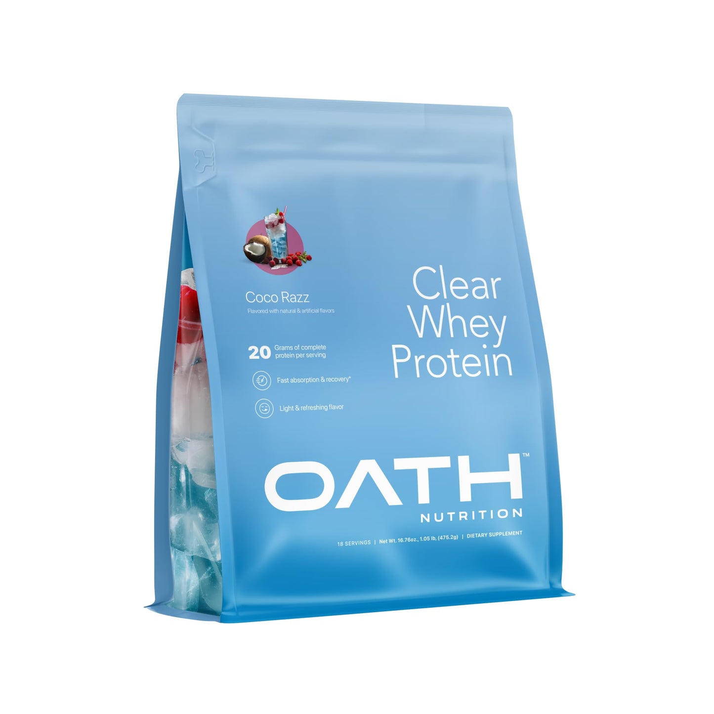 Clear Whey Isolate Protein Powder, Frosty Lemonade, 20g Complete Protein per Serving, No Added Sugar, Grass-Fed, 21 Servings Nirvana Guru