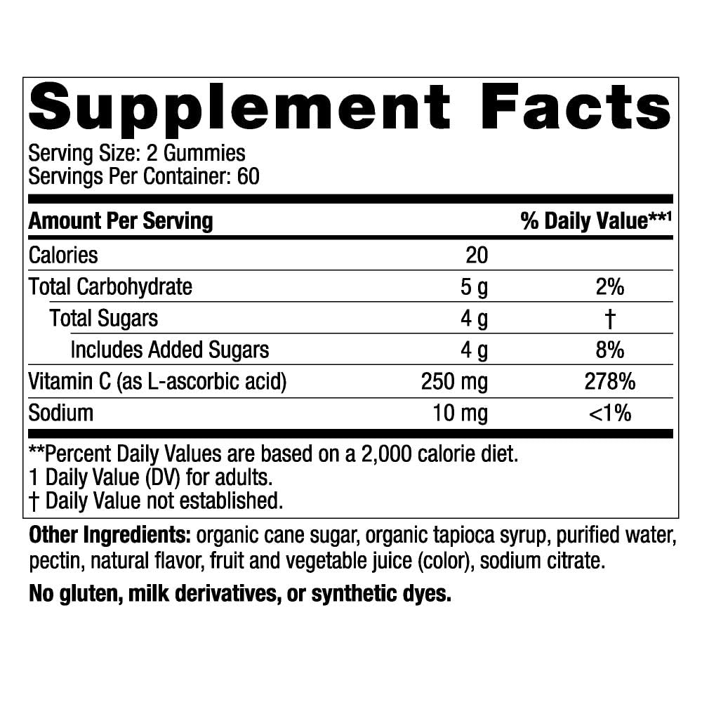 Nordic Naturals Vitamin C Gummies, Tart Tangerine - 120 Gummies - 250 mg Vitamin C - Immune Support, Antioxidant Protection, Child Growth & Development - Non-GMO, Vegan - 60 Servings - Nirvana Guru