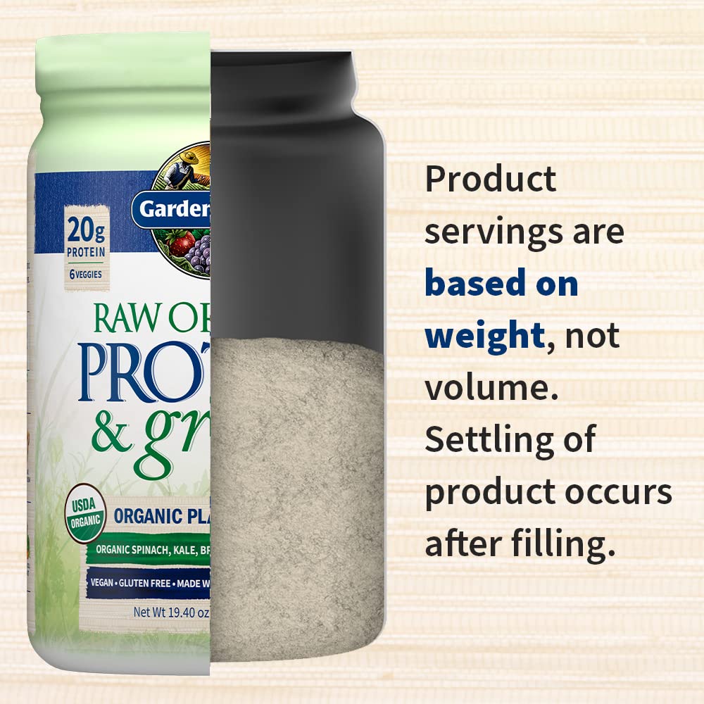 Garden of Life Raw Organic Protein & Greens - Vanilla - Vegan Protein Powder for Women and Men, Plant Protein, Pea Protein, Greens & Probiotics - Dairy Free, Gluten Free Low Carb Shake, 20 Servings - Nirvana Guru
