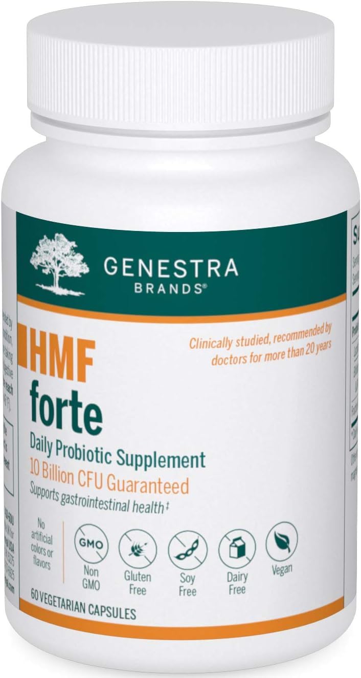 Genestra Brands - HMF Forte Probiotic Supplement - Four Strains of Probiotics to Promote GI Health - 120 Capsules - Nirvana Guru