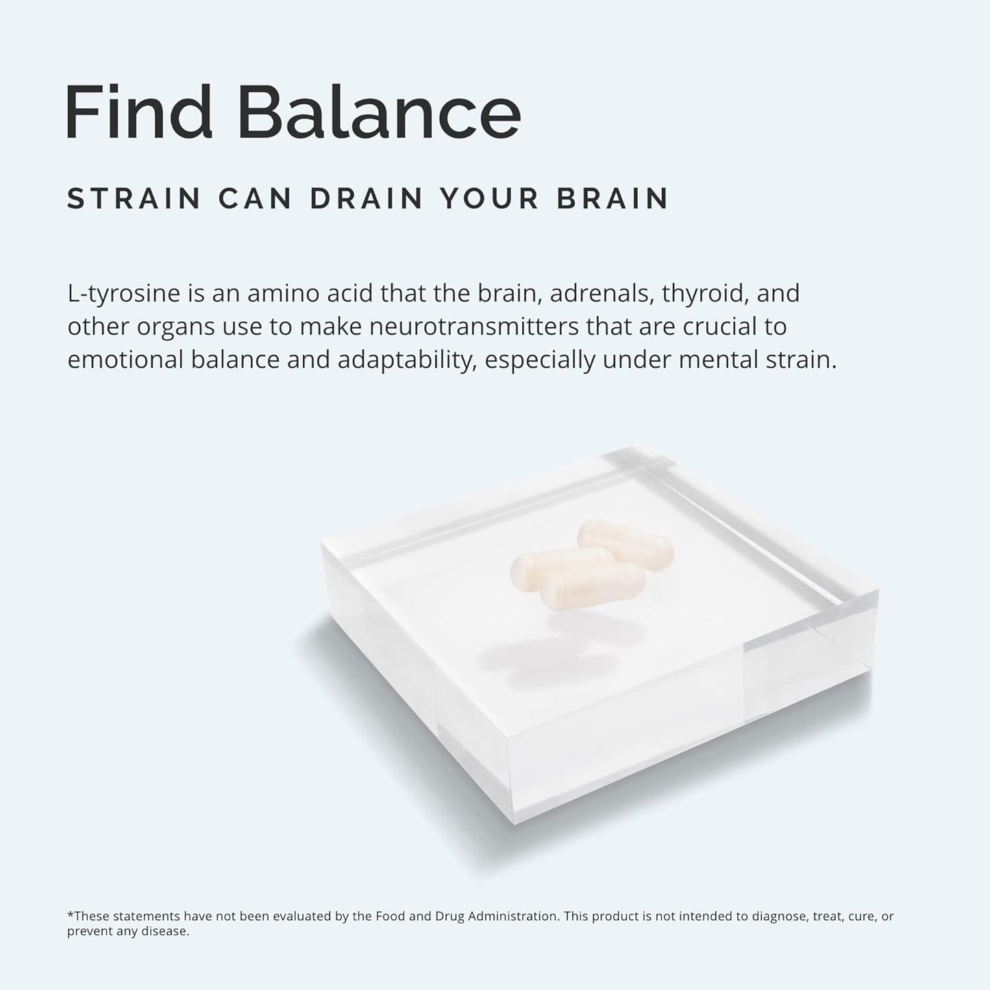 Dr Amen BrainMD Tyrosine - 120 Capsules - Promotes Mental Focus, Clarity & Alertness - Gluten Free - 60 Servings Nirvana Guru