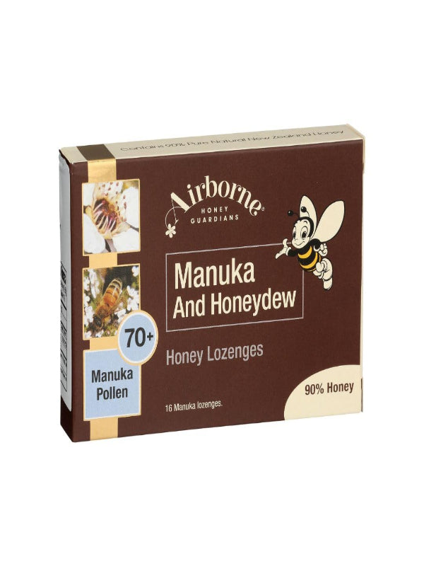 Airborne (New Zealand) Manuka Honey & Honeydew Lozenges (16 x 0.1oz) Nirvana Guru
