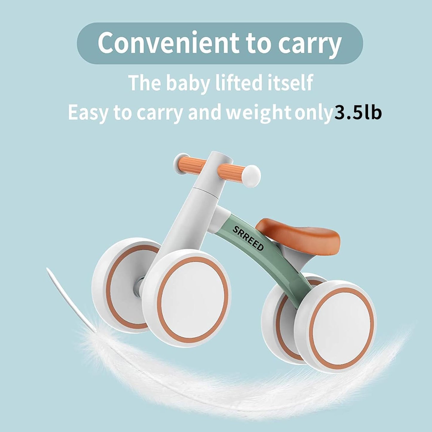 SEREED Baby Balance Bike for 1 Year Old Boys Girls 12-24 Month Toddler Balance Bike, 4 Wheels Toddler First Bike, First Birthday Gifts Nirvana Guru