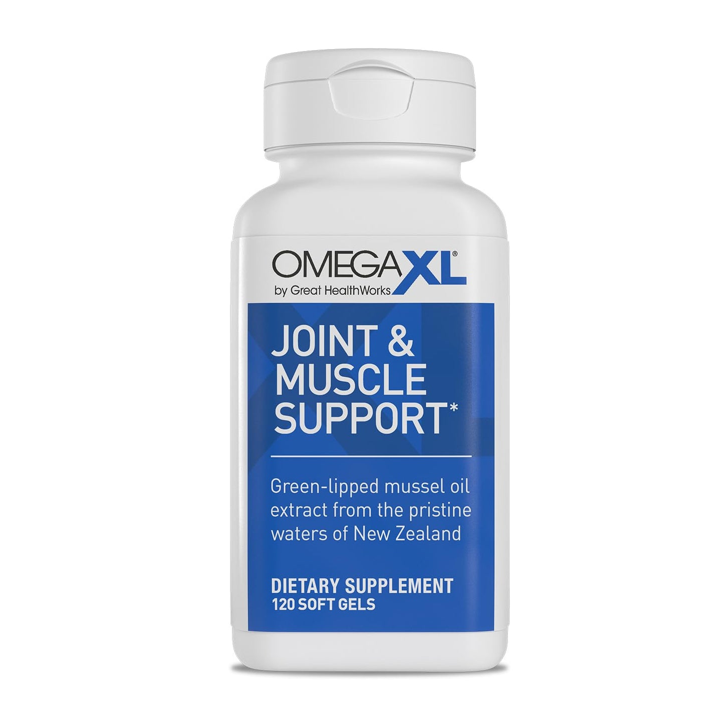 OmegaXL Joint Support Supplement - Natural Muscle Support, Green Lipped Mussel Oil, Soft Gel Pills, Drug-Free, 120 Count Nirvana Guru