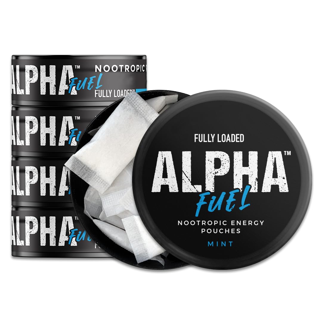 Fully Loaded Alpha Fuel Nootropic Pouches (Wintergreen Fuel) - Nootropic Energy Pouches with Caffeine, Alpha GPC, Tyrosine, Taurine, Guarana and More