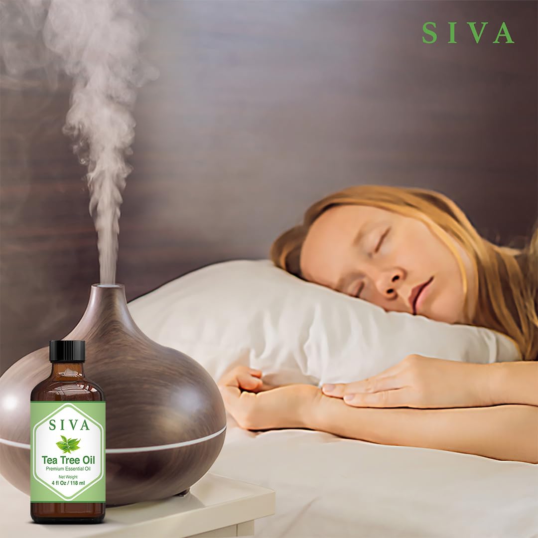 SIVA Lavender Essential Oil - 4 Fl Oz – Natural Lavender Oil - for Diffuser, Face, Skin Care, Aromatherapy, Hair Care, Scalp and Body Massage - with Dropper - Nirvana Guru