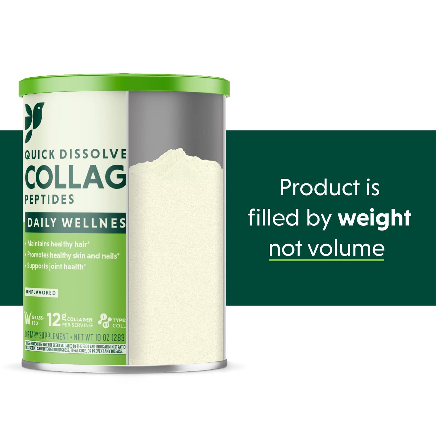Great Lakes Wellness Collagen Peptides Powder for Skin, Hair, Nails, Joints & Digestion - Unflavored - Quick Dissolve Hydrolyzed, Non-GMO, Keto, Kosher - 16oz