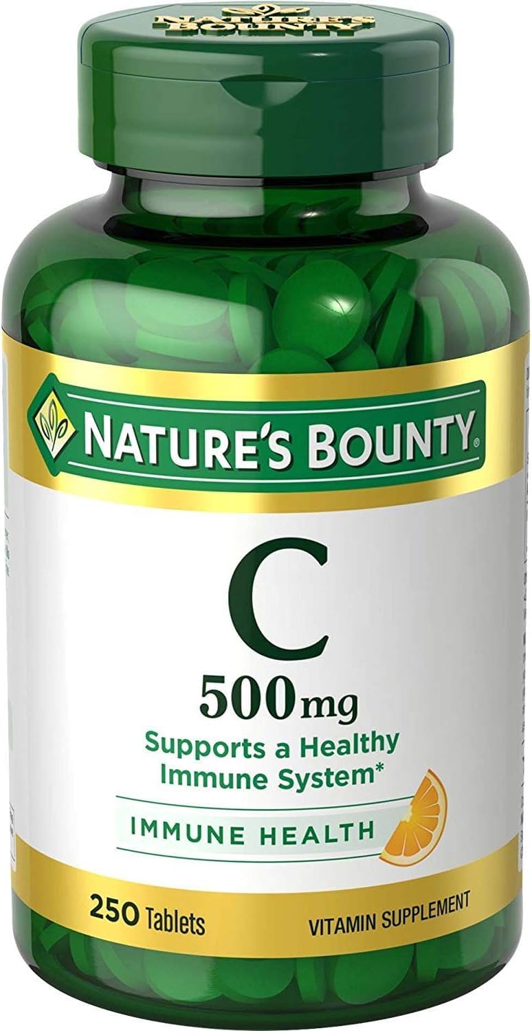 Nature's Bounty Vitamin C, Supports a Healthy Immune System, Vitamin Supplement, 500mg, 250 Tablets Nirvana Guru