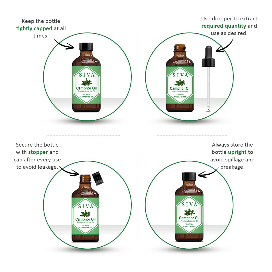 SIVA Lavender Essential Oil - 4 Fl Oz – Natural Lavender Oil - for Diffuser, Face, Skin Care, Aromatherapy, Hair Care, Scalp and Body Massage - with Dropper - Nirvana Guru