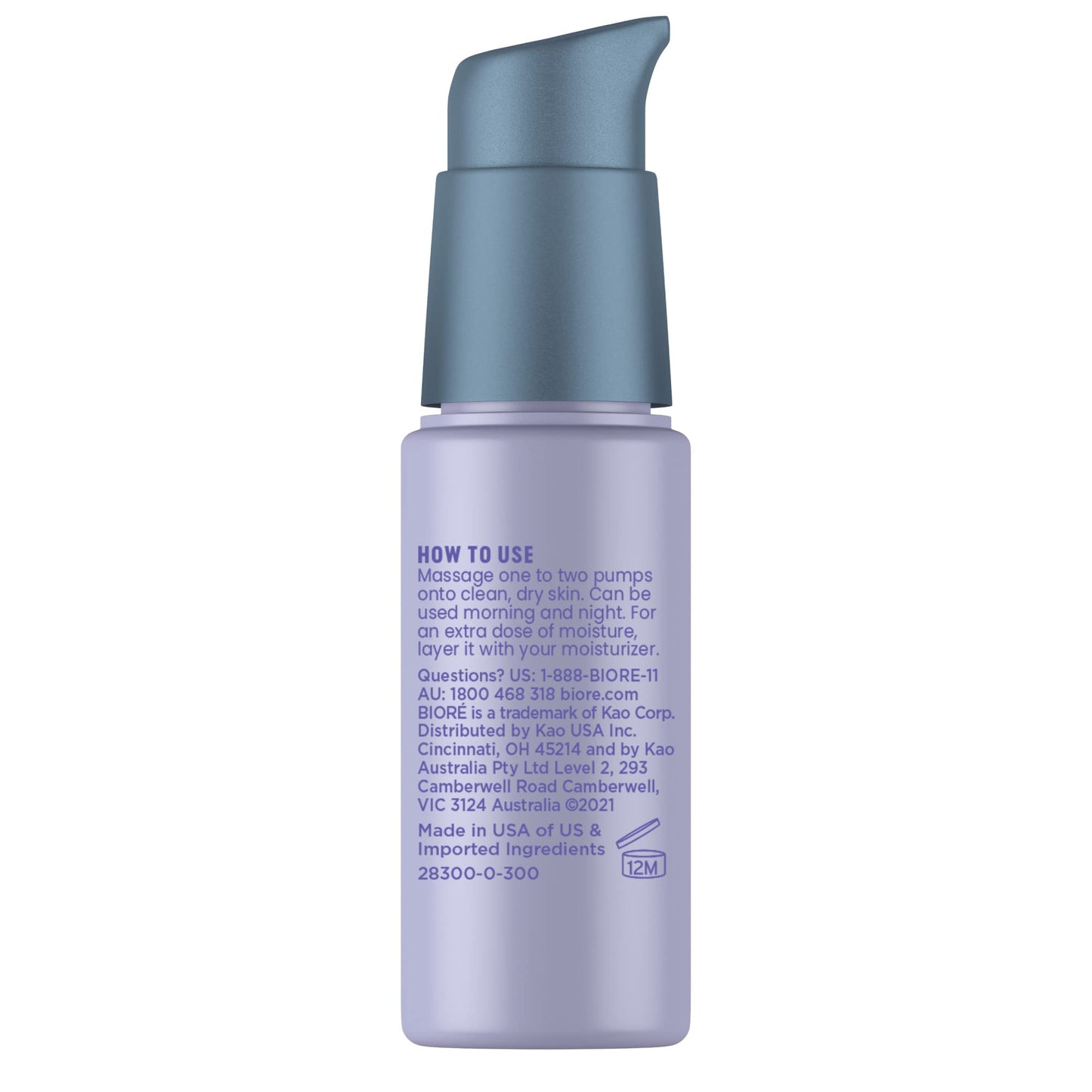 Biore Hydrate & Glow Face Serum for Dry, Sensitive Skin with Hyaluronic Acid, Prebiotics, Dermatologist Tested Face Serum, Fragrance Free, Vegan Friendly & Cruelty Free, Recyclable 1 oz Bottle Nirvana Guru