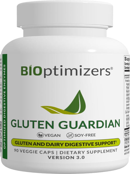 Gluten Guardian 3.0 - Enzyme Supplement with DPP-IV to Support Gluten Digestion – May Help Prevent Bloating, Gas, and Indigestion, 90 Capsules Nirvana Guru