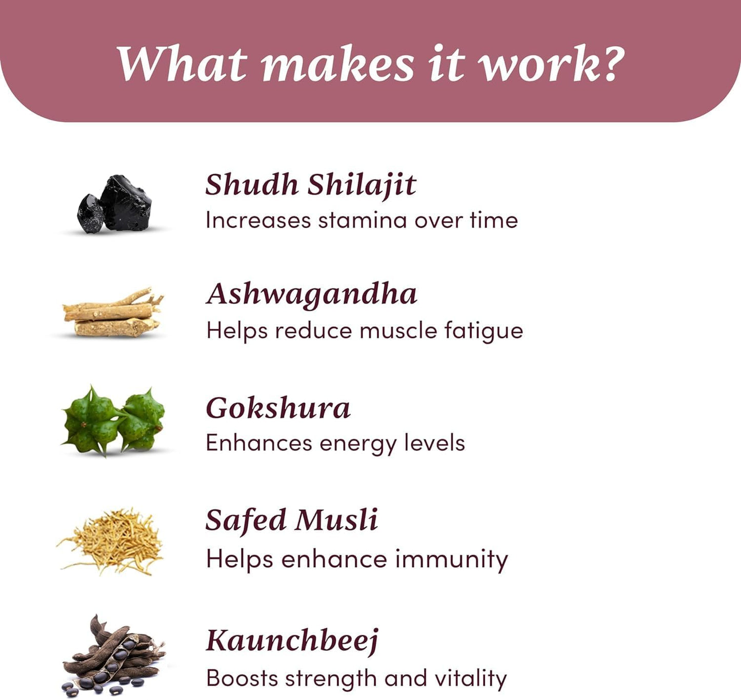Pure Himalayan Shilajit Ashwagandha, Gokshura, Safed Musli & Kesar Capsules | 20 Natural Herbs | 60 Tablets Nirvana Guru