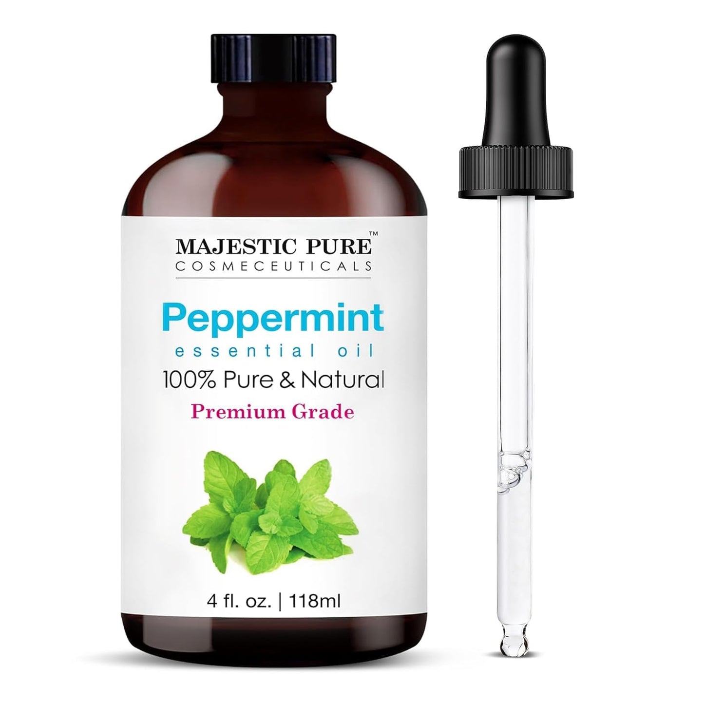 Majestic Pure Lavender Essential Oil with Glass Dropper | 100% Pure and Natural Lavender Oil | Premium Grade Essential Oils for Diffusers, Skin, Aromatherapy, Massage | 4 Fl Oz - Nirvana Guru