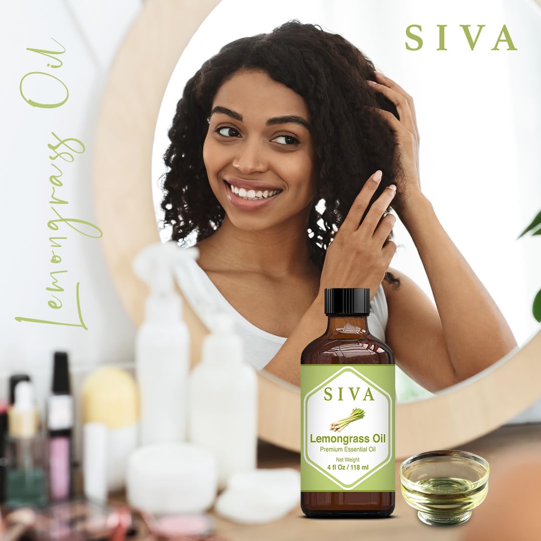 SIVA Lavender Essential Oil - 4 Fl Oz – Natural Lavender Oil - for Diffuser, Face, Skin Care, Aromatherapy, Hair Care, Scalp and Body Massage - with Dropper - Nirvana Guru