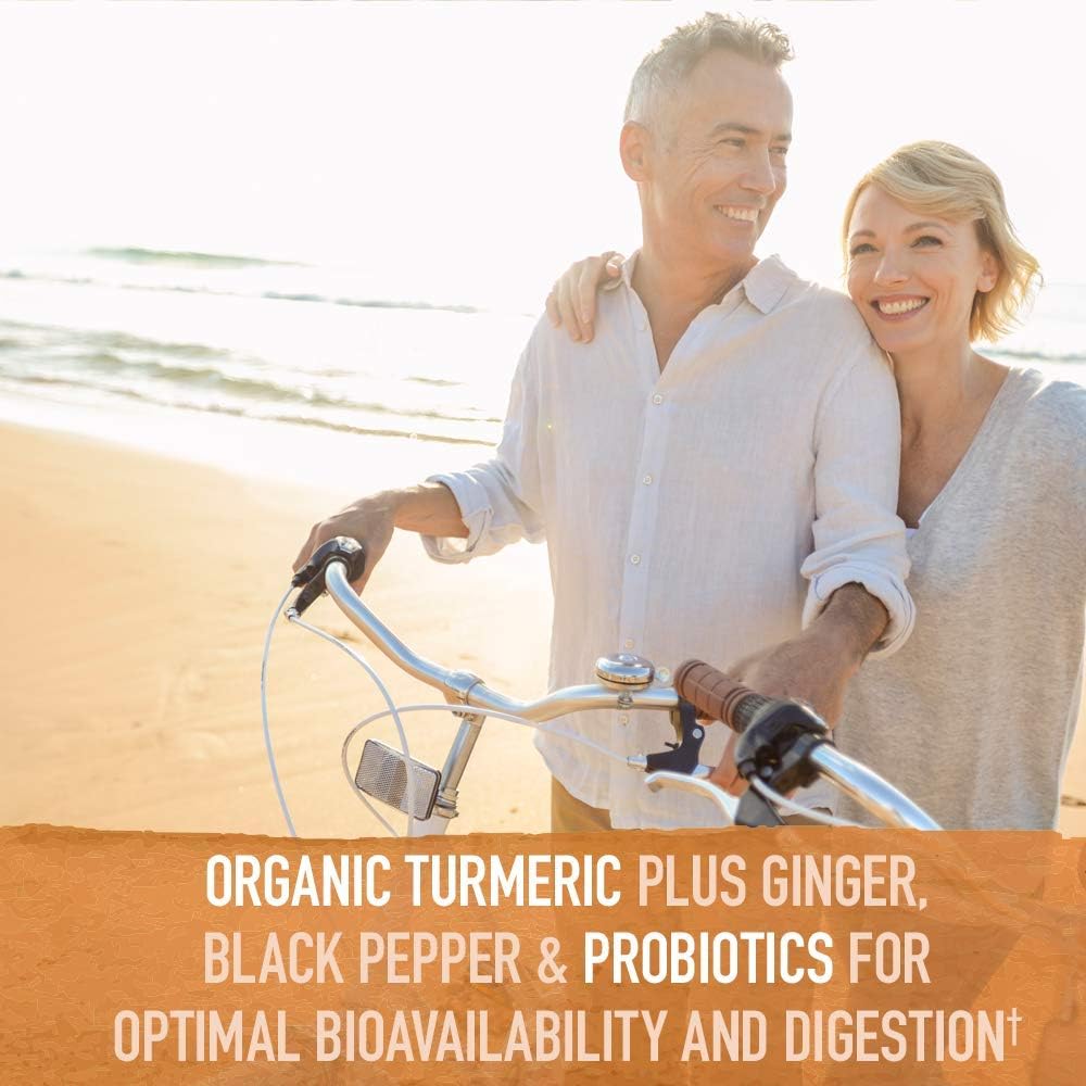 Garden of Life Organics Extra Strength Turmeric Inflammatory Response 120 Tablets-100Mg Curcumin (95% Curcuminoids) Black Pepper, Probiotics, Organic Non-GMO Vegan Gluten Free Herbal Supplement - Nirvana Guru
