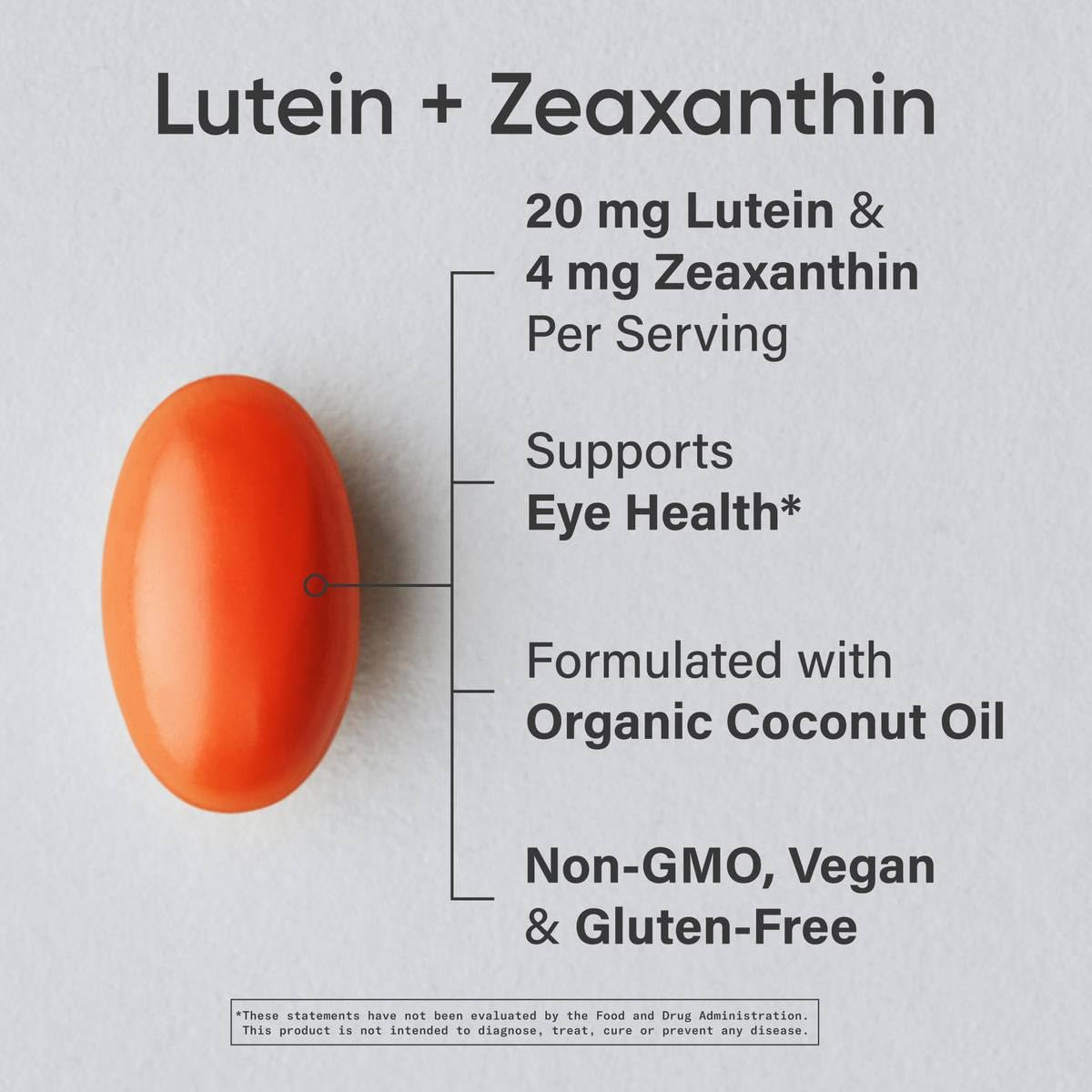 Sports Research Vegan Lutein + Zeaxanthin (20mg) with Organic Coconut Oil for Better Absorption - Supports Vision & Eye Health - Vegan Certified & Non-GMO Verified (120 Softgels) - Nirvana Guru