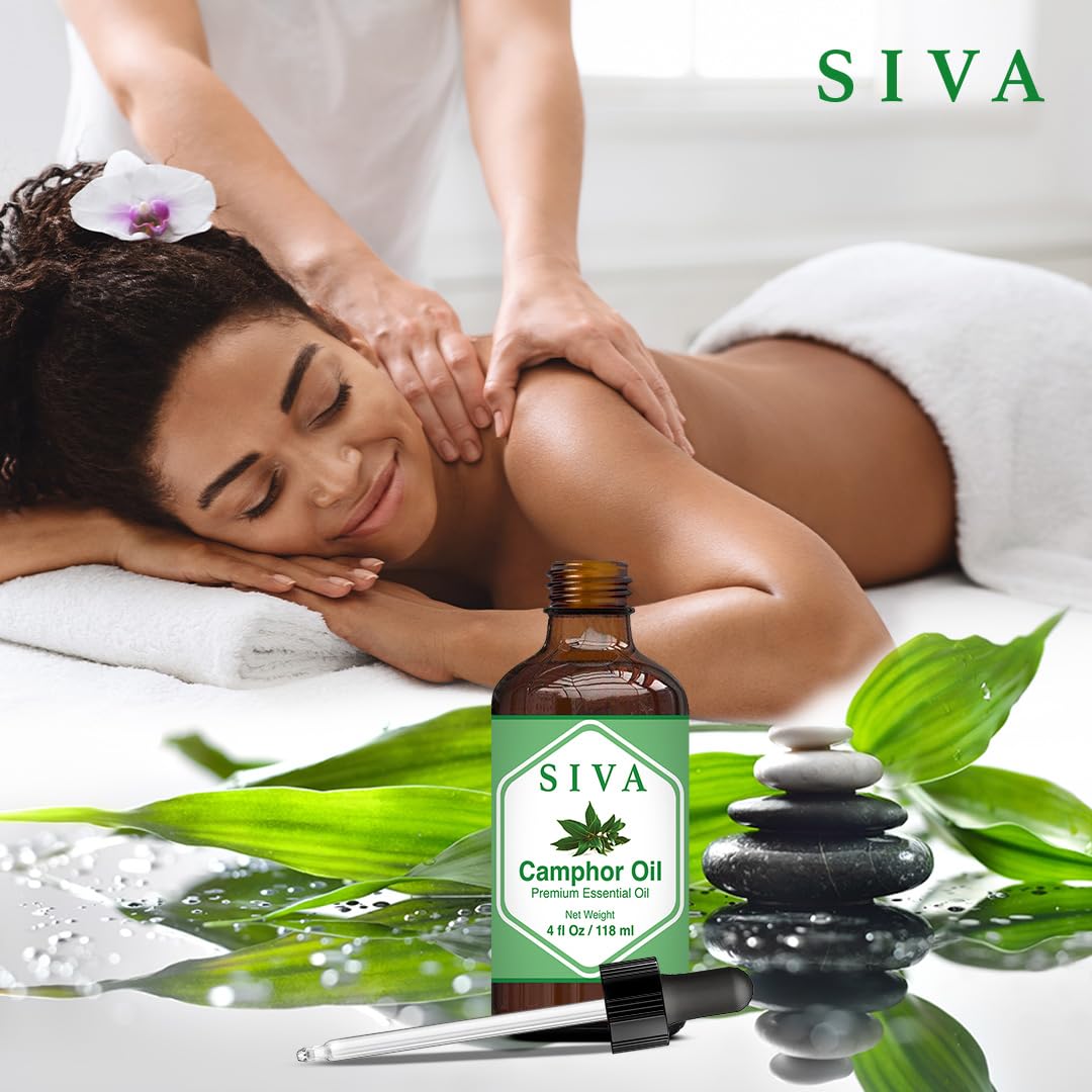 SIVA Lavender Essential Oil - 4 Fl Oz – Natural Lavender Oil - for Diffuser, Face, Skin Care, Aromatherapy, Hair Care, Scalp and Body Massage - with Dropper - Nirvana Guru