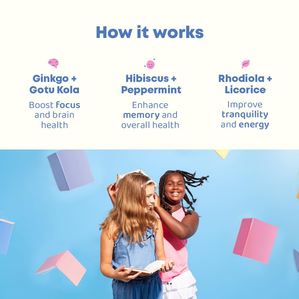 JoySpring Genius Drops for Kids | Clinically Proven Focus Supplement | Liquid Herbal Focus Supplement with Ginkgo Biloba for Kids (1 fl oz) 30 Servings Nirvana Guru