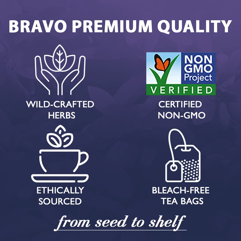 Bravo Tea Cholesterol Health Herbal Tea Caffeine Free, 20 Tea Bags - Nirvana Guru