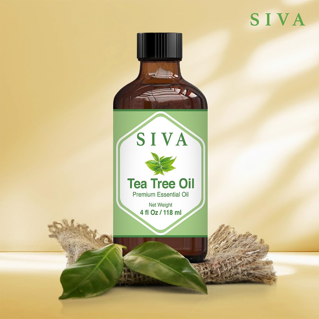 SIVA Lavender Essential Oil - 4 Fl Oz – Natural Lavender Oil - for Diffuser, Face, Skin Care, Aromatherapy, Hair Care, Scalp and Body Massage - with Dropper - Nirvana Guru