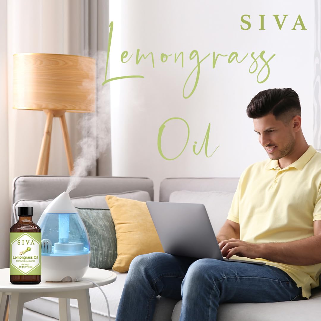 SIVA Lavender Essential Oil - 4 Fl Oz – Natural Lavender Oil - for Diffuser, Face, Skin Care, Aromatherapy, Hair Care, Scalp and Body Massage - with Dropper - Nirvana Guru