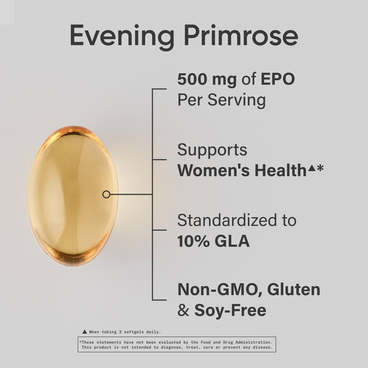 Sports Research Evening Primrose Oil (1300mg) Cold-Pressed with No fillers or Artificial Ingredients, Non-GMO Tested - Gluten and Soy Free (120 Liquid Softgels) - Nirvana Guru