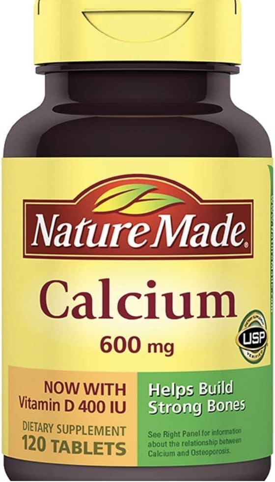 Nature Made Calcium 600 mg with Vitamin D3, Dietary Supplement for Bone Support, 220 Tablets (pack of 1) - Nirvana Guru