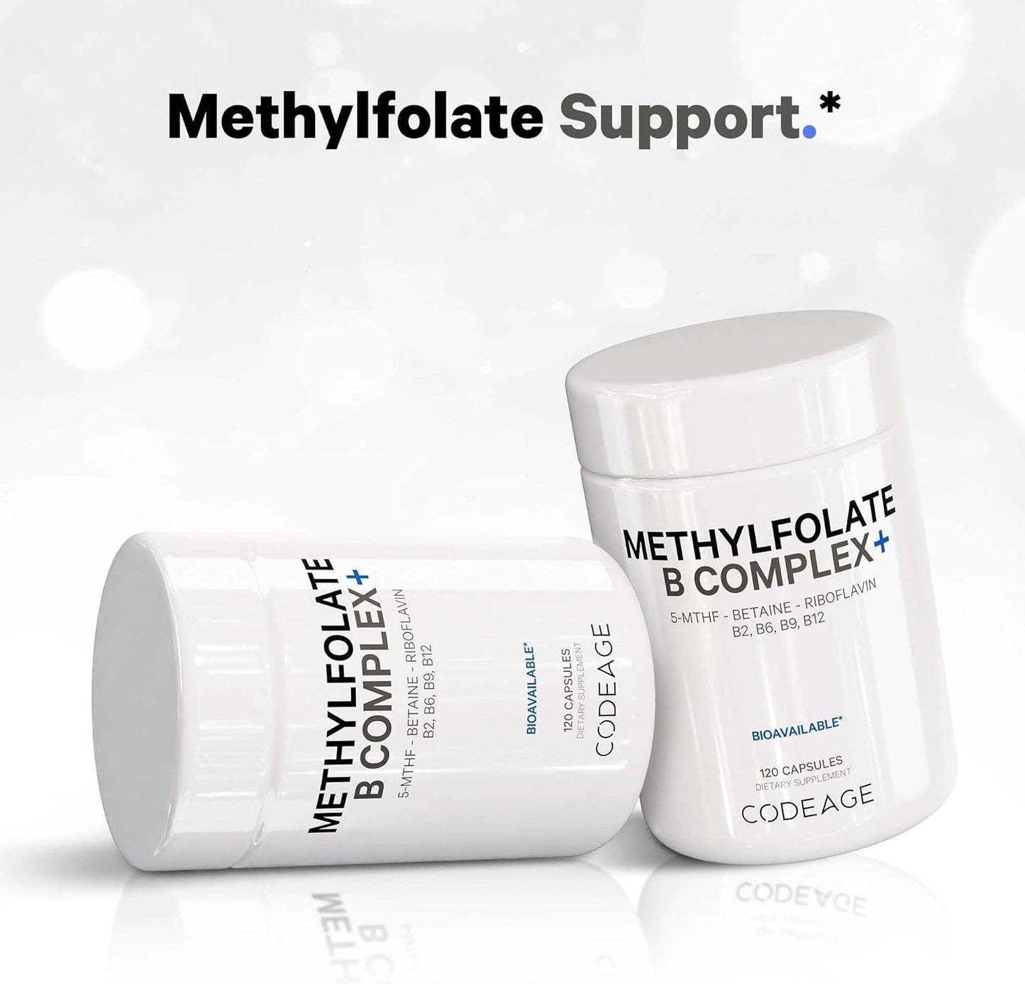 Codeage Methylfolate B Complex Supplements - 5 MTHF, Methylcobalamin 1000mcg Methylated Vitamin B12, Riboflavin, Betaine, Vitamins B6, Methylation Cycle MTHFR - 2 Months - 120 Capsules - Nirvana Guru