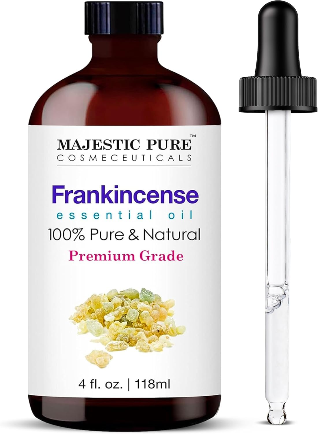 Majestic Pure Lavender Essential Oil with Glass Dropper | 100% Pure and Natural Lavender Oil | Premium Grade Essential Oils for Diffusers, Skin, Aromatherapy, Massage | 4 Fl Oz - Nirvana Guru
