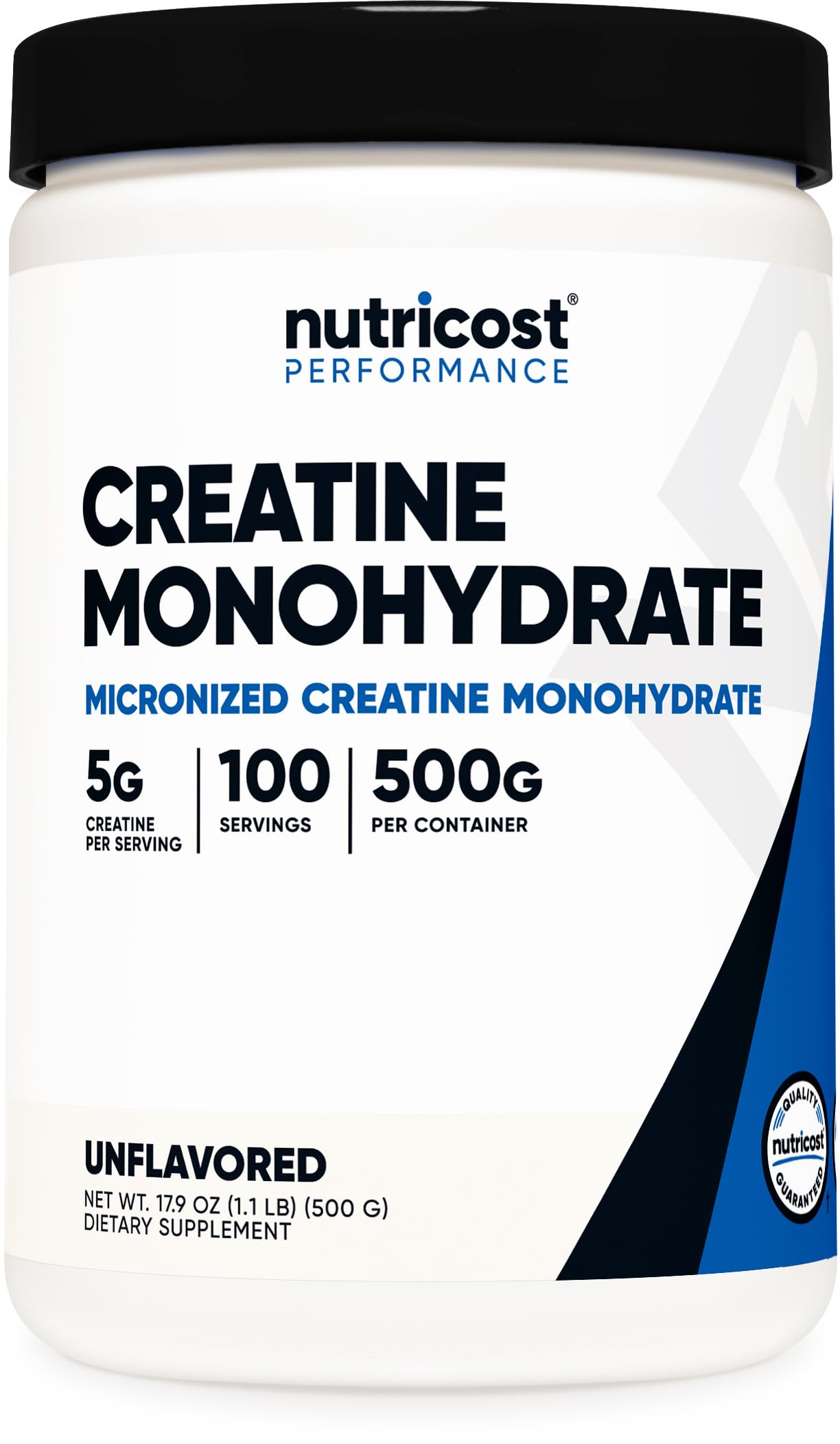 Nutricost Creatine Monohydrate Micronized Powder 500G, 5000mg Per Serv (5g) - 100 Servings, 17.9 Oz Nirvana Guru