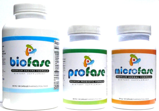 Biofase-Profase-Microfase-Kit - Biofilm Defense - Intestinal Cleanse Kit - Advanced Support for Flora Balance Nirvana Guru